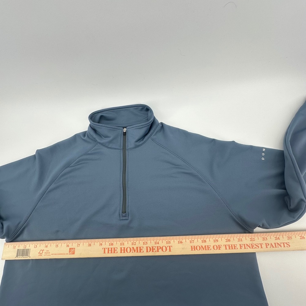 Dunning Golf Quarter Zip Pullover Mens Size Medium Blue Gray Performance Top - Picture 4 of 8
